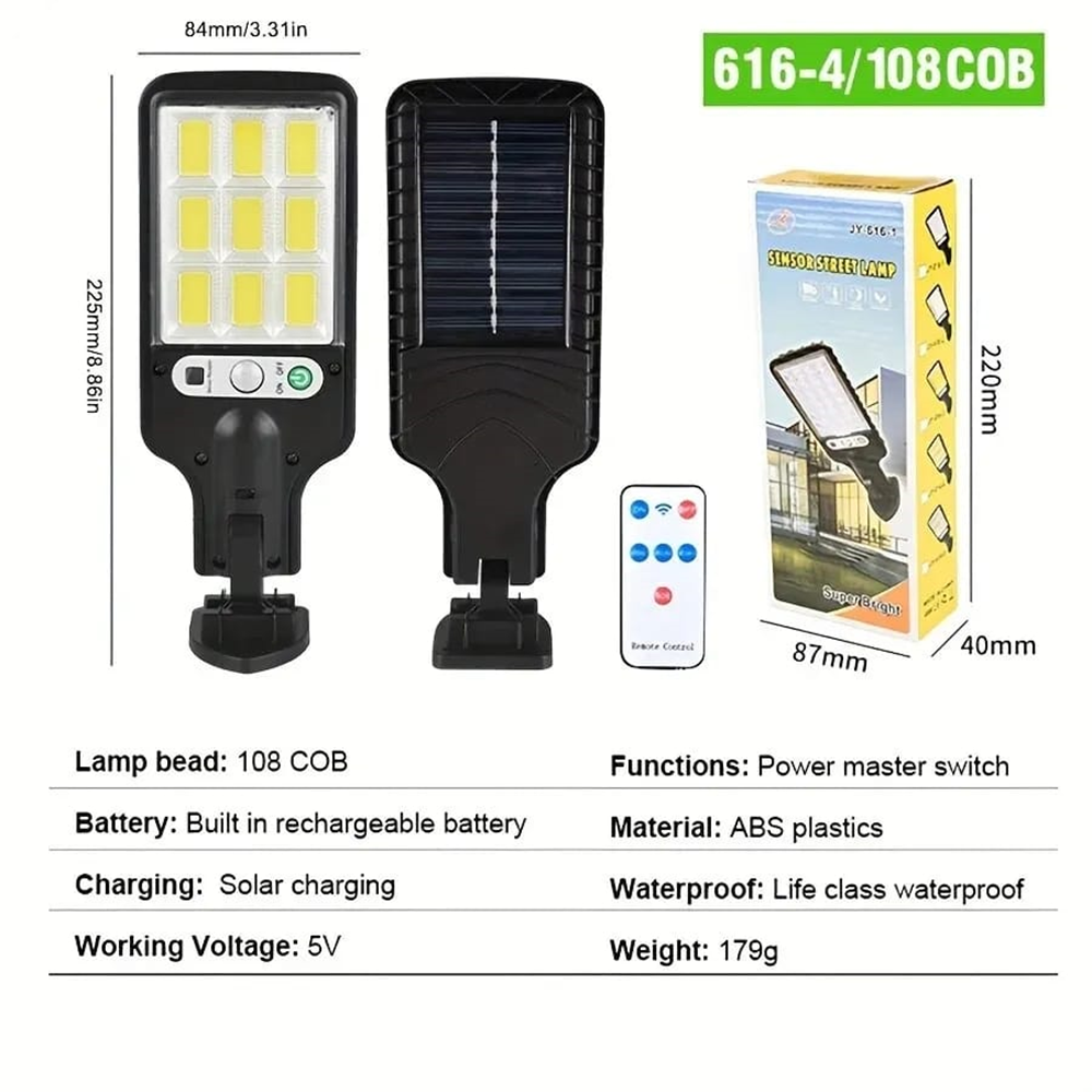 1. Lámpara de calle con sensor COB 108